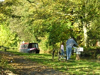 Canal boat at Brearley, Yorkshire canals